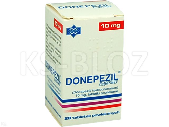 Donepezil Polfarmex interakcje ulotka tabletki powlekane 10 mg 28 tabl.