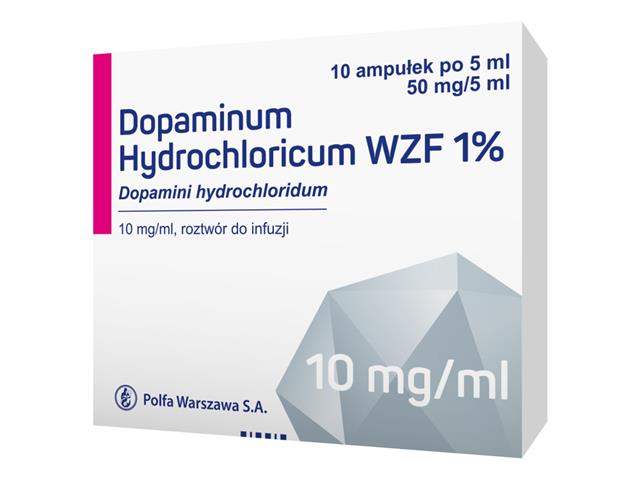 Dopaminum Hydrochloridum WZF 1% interakcje ulotka roztwór do infuzji 10 mg/ml 10 amp. po 5 ml