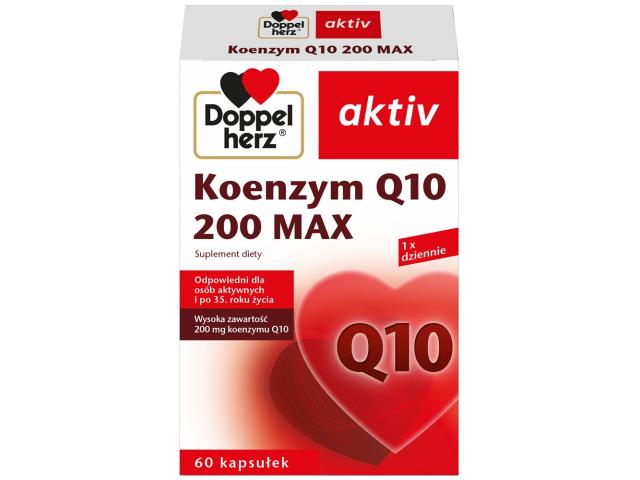 Doppelherz Aktiv Koenzym Q10 Q10 200 Max interakcje ulotka kapsułki - 60 kaps.