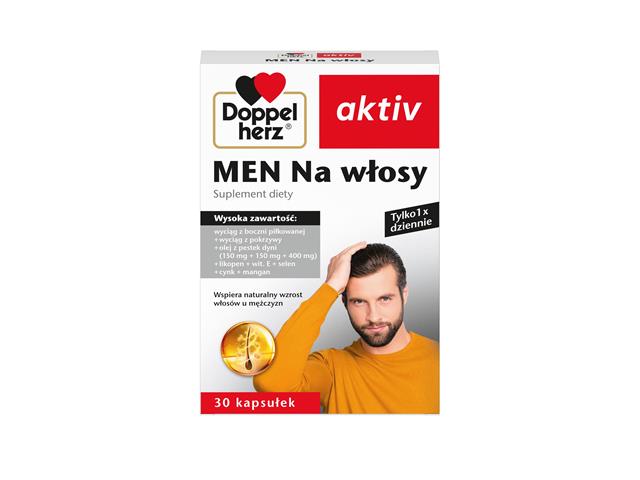 Doppelherz aktiv MEN Na włosy interakcje ulotka kapsułki  30 kaps.