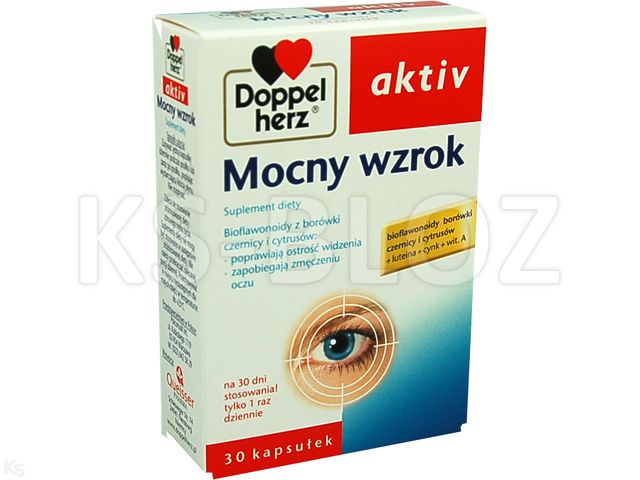 Doppelherz Aktiv Mocny Wzrok interakcje ulotka kapsułki  30 kaps.