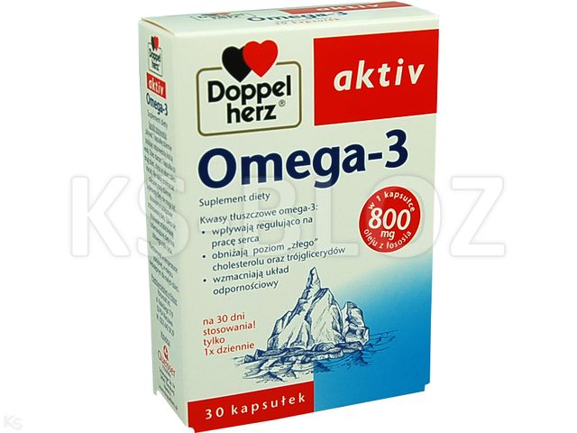 Doppelherz Aktiv Omega 3 interakcje ulotka kapsułki  30 kaps.