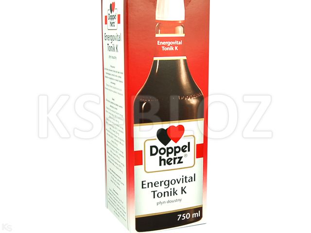 Doppelherz Energovital Tonik K interakcje ulotka płyn doustny - 750 ml
