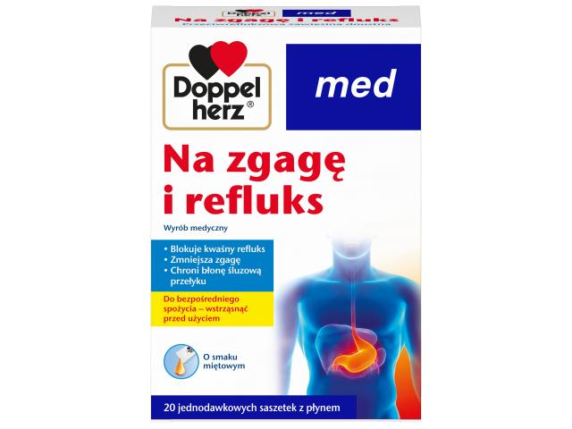 Doppelherz Med Na Zgagę I Refluks interakcje ulotka płyn - 20 sasz.