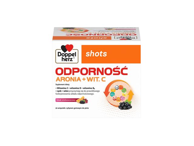 Doppelherz Shots odporność interakcje ulotka płyn  20 amp. po 25 ml