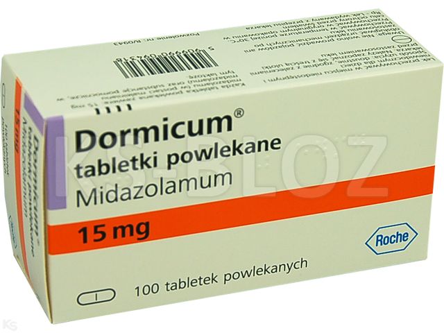 Dormicum interakcje ulotka tabletki powlekane 15 mg 100 tabl.