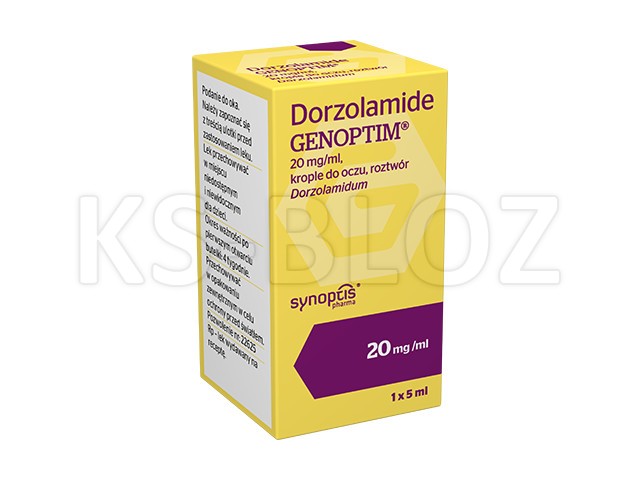 Dorzoma Mono (Dorzolamide Genoptim) interakcje ulotka krople do oczu, roztwór 20 mg/ml 5 ml | butelka