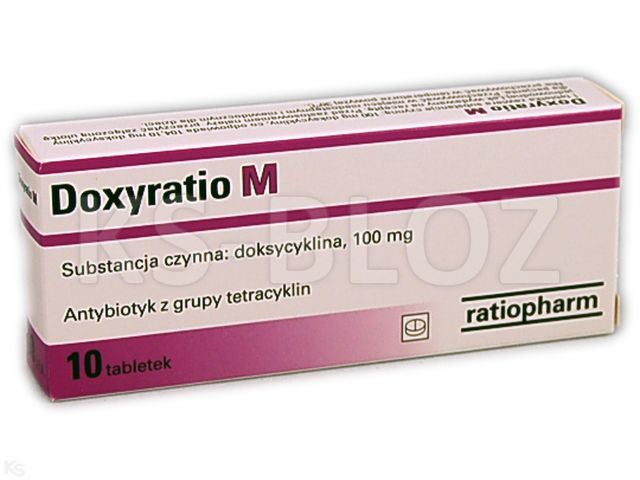 Doxyratio M interakcje ulotka tabletki 100 mg 10 tabl. | blister