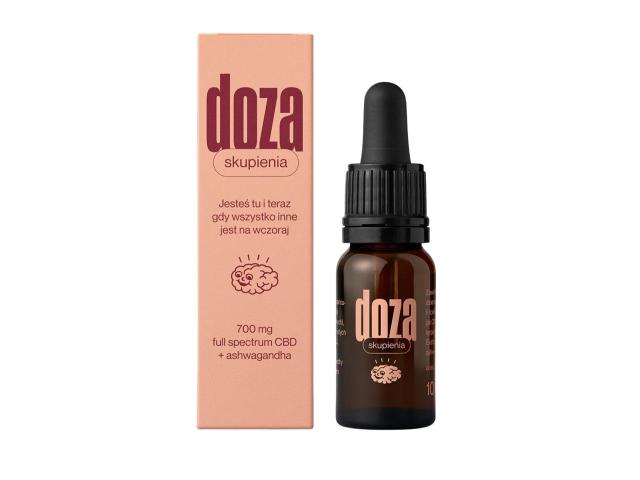 Doza Skupienia 700 mg + Ashwagandha interakcje ulotka krople - 10 ml