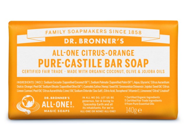 Dr. Bronner's Mydło w kostce cytrusowo-pomarańczowe interakcje ulotka mydło - 140 g