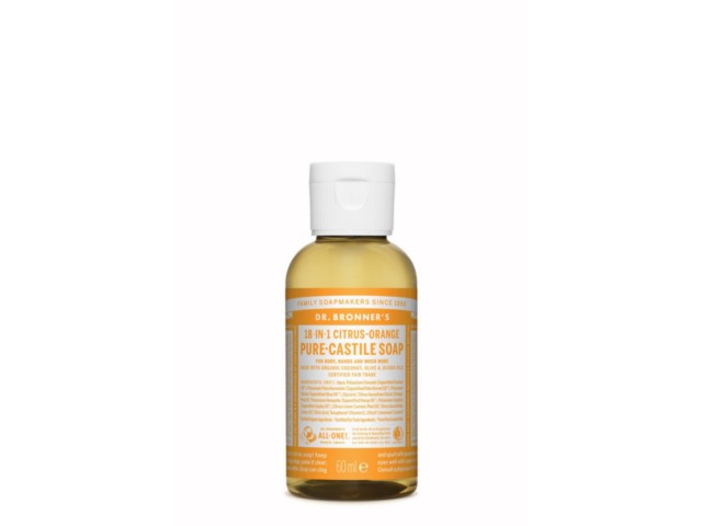 Dr. Bronner's Mydło w płynie 18w1 cytrusowo-pomarańczowe interakcje ulotka mydło płynne  60 ml