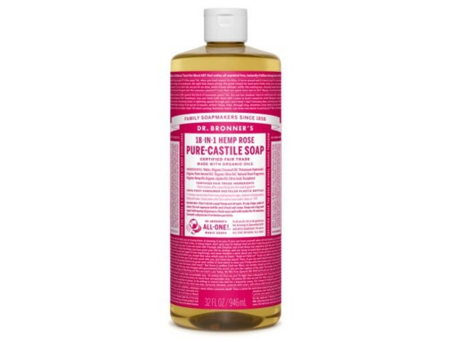 Dr. Bronner's Mydło w płynie 18w1 różane interakcje ulotka mydło płynne  945 ml