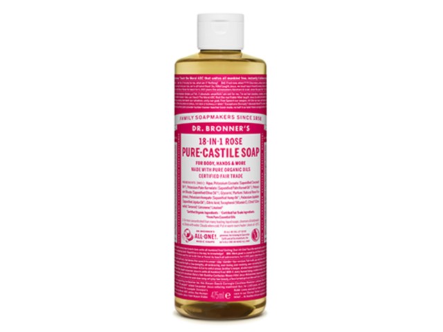 Dr. Bronner's Mydło w płynie 18w1 różane interakcje ulotka mydło płynne  475 ml