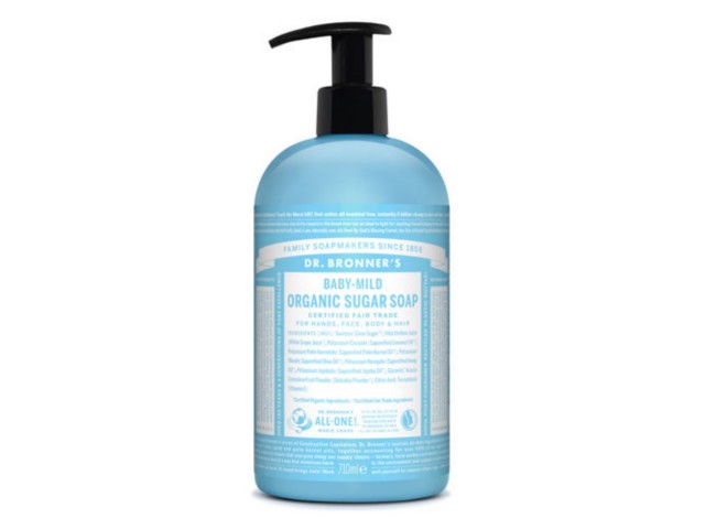 Dr. Bronner's Organic Sugar Soap Mydło Baby mild interakcje ulotka mydło płynne  710 ml