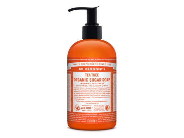 Dr. Bronner's Organic Sugar Soap Mydło drzewo herbaciane interakcje ulotka mydło płynne - 355 ml