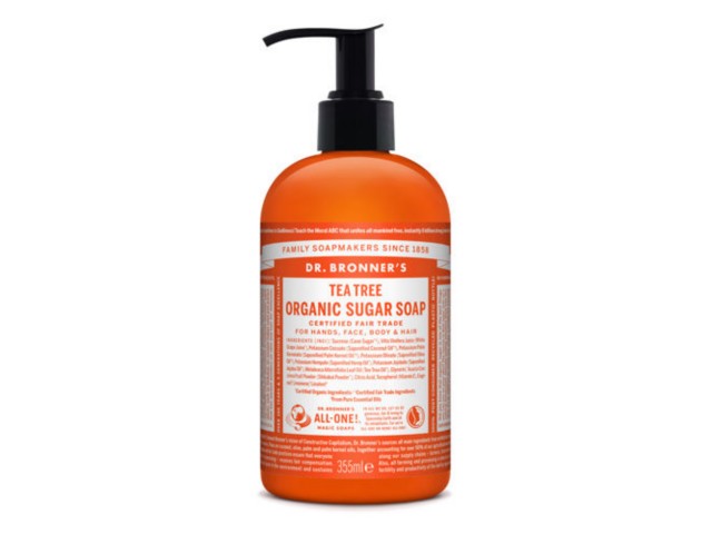 Dr. Bronner's Organic Sugar Soap Mydło drzewo herbaciane interakcje ulotka mydło płynne  355 ml