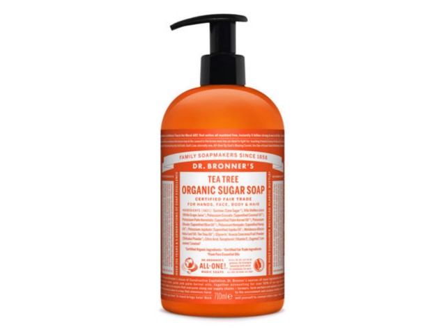 Dr. Bronner's Organic Sugar Soap Mydło drzewo herbaciane interakcje ulotka mydło płynne - 710 ml