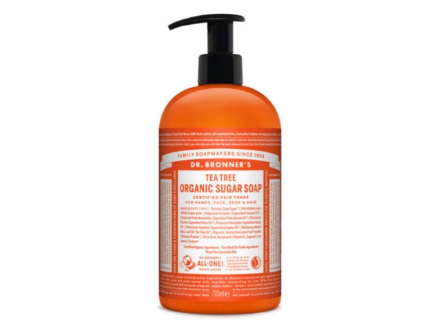 Dr. Bronner's Organic Sugar Soap Mydło drzewo herbaciane interakcje ulotka mydło płynne  710 ml