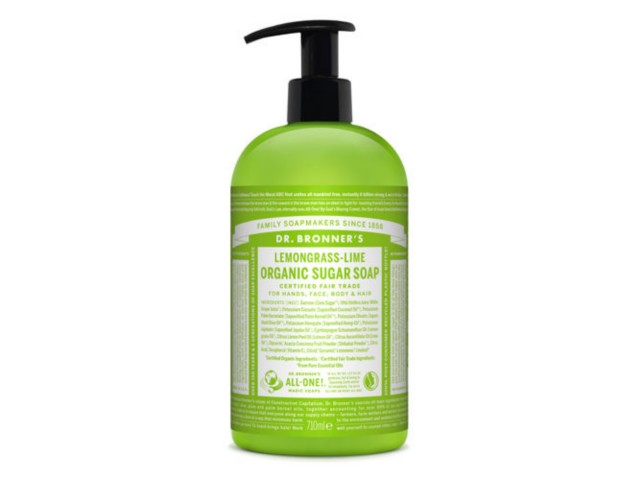Dr. Bronner's Organic Sugar Soap Mydło trawa cytrynowa z limonką interakcje ulotka mydło płynne - 710 ml
