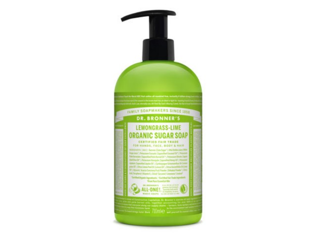 Dr. Bronner's Organic Sugar Soap Mydło trawa cytrynowa z limonką interakcje ulotka mydło płynne  710 ml