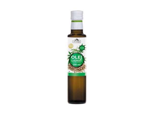 Dr Gaja Olej tłoczony na zimno nierafinowany z konopi interakcje ulotka olej - 250 ml