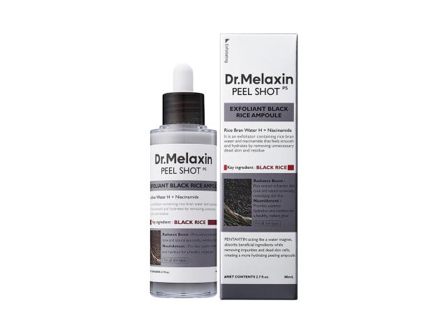Dr.Melaxin Peel Shot Exfoliating Black Rice Ampoule amp. złuszczająca z ekstr. z ryżu czarnego interakcje ulotka płyn  80 ml