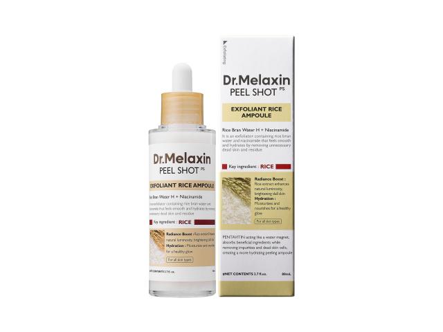Dr.Melaxin Peel Shot Exfoliating White Rice Ampoule Ampułka złuszczająca z ekstraktem z ryżu białego interakcje ulotka płyn  80 ml