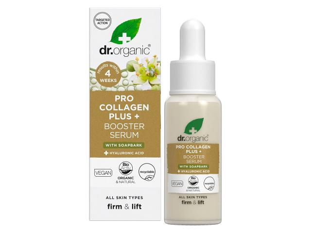 Dr. Organic Pro Collagen Plus+ Serum ujędrniająco-wygładzające z ekstraktem z kory mydłodrzewu interakcje ulotka serum - 30 ml