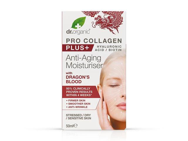 DR.ORGANIC PRO COLLAGEN + Przeciwzmarszczkowa Terapia intensywnie nawilżająca ze smoczą krwią interakcje ulotka krem - 50 ml
