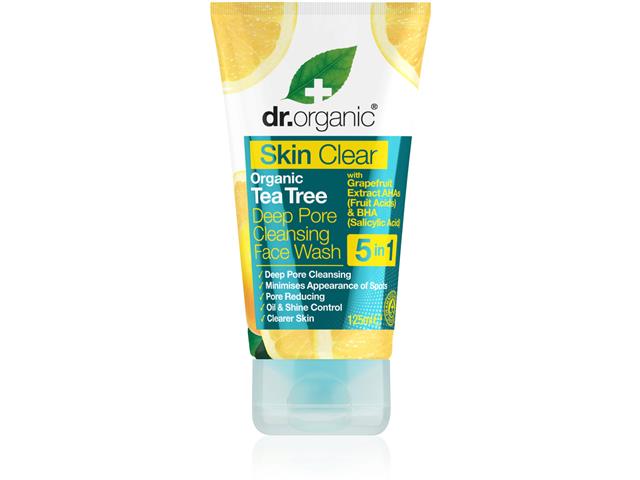 DR.ORGANIC SKIN CLEAR Głęboko oczyszczający Krem do mycia twarzy 5w1 interakcje ulotka krem - 125 ml