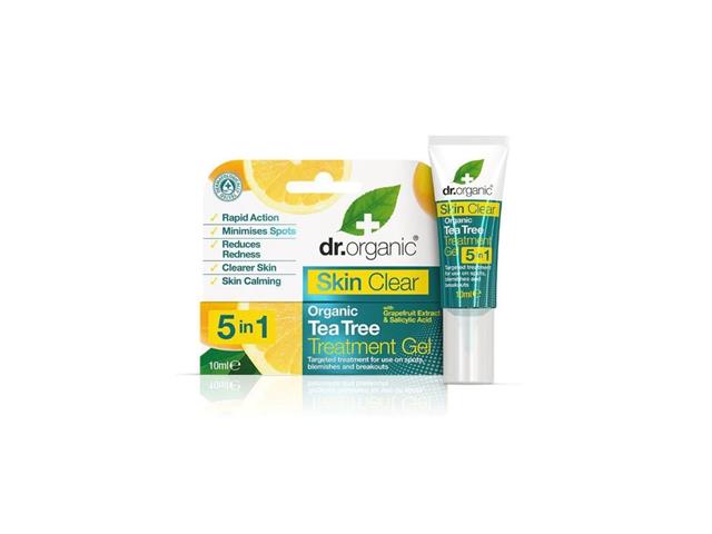 DR.ORGANIC SKIN CLEAR Punktowy Żel przeciw wypryskom z kwasami AHA i kwasem salicylowym 5w1 interakcje ulotka żel - 10 ml
