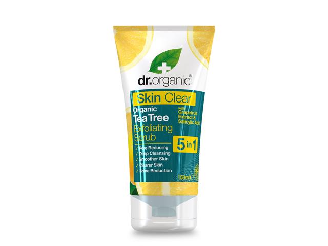 DR.ORGANIC SKIN CLEAR Złuszczający Scrub do twarzy 5w1 interakcje ulotka peeling - 150 ml