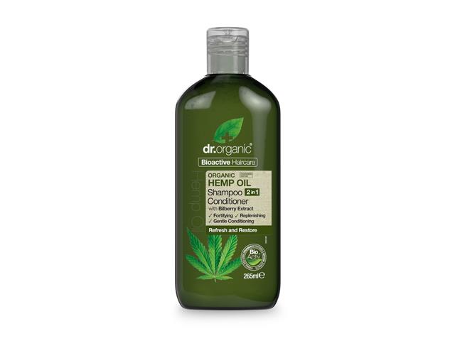 Dr. Organic Szampon-odżywka do mycia włosów z olejkiem z konopi interakcje ulotka   265 ml