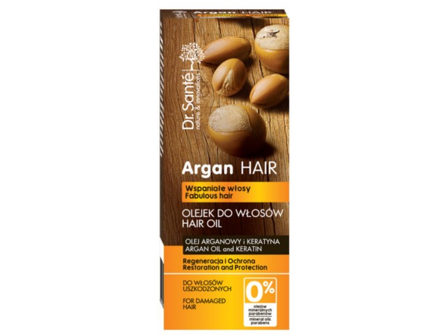 Dr SANTE Argan Hair Olejek regenerujący do włosów z olejem arganowym i keratyną interakcje ulotka   50 ml