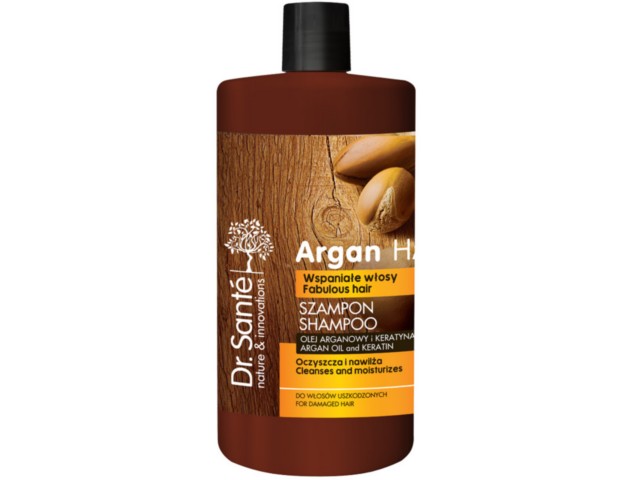 Dr Sante Argan Hair Szampon do mycia włosów uszkodzonych z olejem arganowym, keratyną interakcje ulotka   1 l
