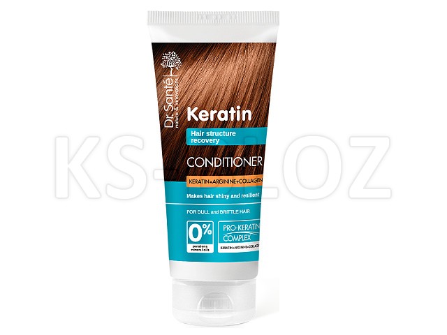 Dr Sante Keratin Odżywka do włosów matowych i zniszczonych z keratyną, argininą, kolagenem interakcje ulotka   200 ml
