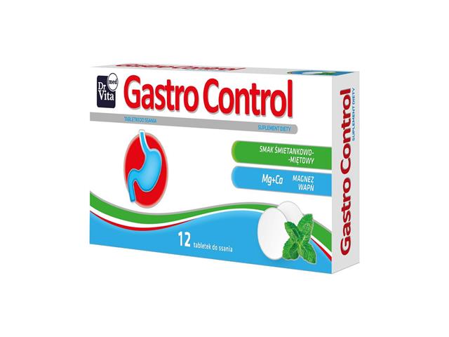 Dr Vita Gastro Control interakcje ulotka tabletki do ssania  12 tabl.