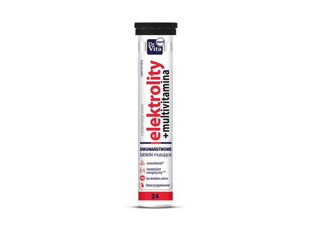 Dr Vita Multivitamina Elektrolity interakcje ulotka tabletki musujące - 24 tabl.