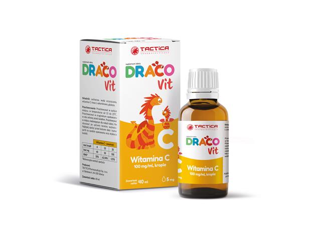 Dracovit Witamina C interakcje ulotka krople  40 ml