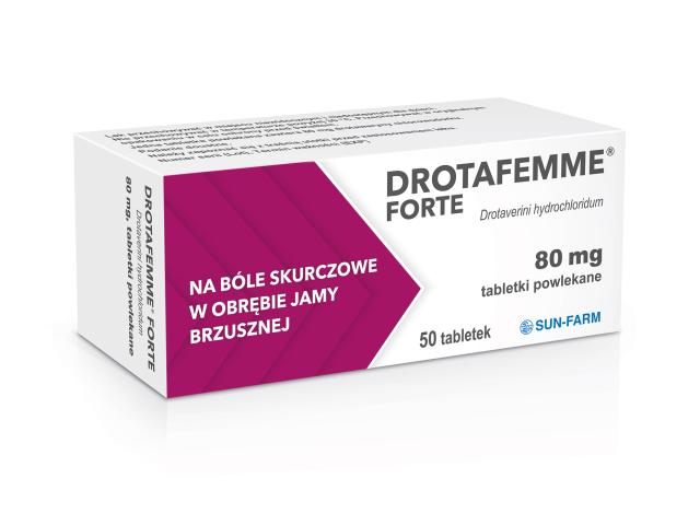 Drotafemme Forte interakcje ulotka tabletki powlekane 80 mg 50 tabl.