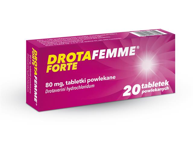 Drotafemme Forte (Novia Forte) interakcje ulotka tabletki powlekane 80 mg 