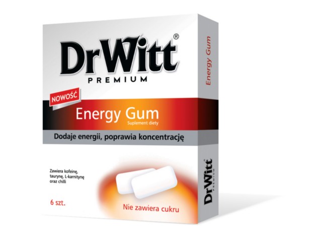 DrWitt Energy Gum do żucia bez cukru interakcje ulotka guma do żucia - 6 szt.