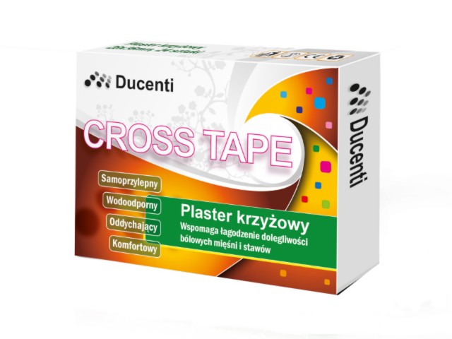 Ducenti Cross Tape Plaster krzyżowy 28 x 36 mm interakcje ulotka plaster - 24 szt.