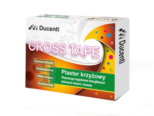 Ducenti Cross Tape Plaster krzyżowy 28 x 36 mm interakcje ulotka plaster  24 szt.