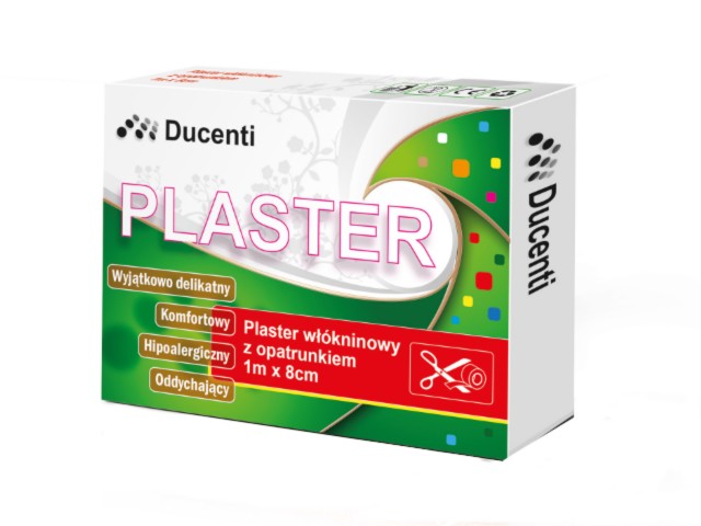 Ducenti Plaster z opatrunkiem włókninowy do cięcia 1 m x 8 cm interakcje ulotka plaster  1 szt.