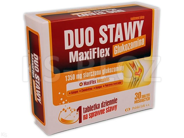 Duo Stawy Maxiflex Glukozamina interakcje ulotka tabletki musujące  30 tabl. (2 blist. po 15 tabl.)