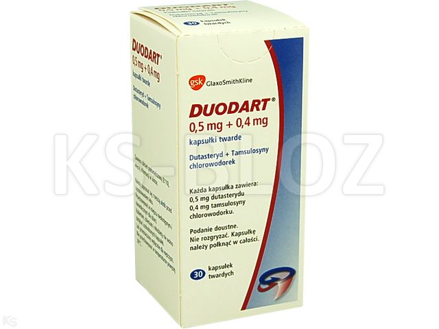 Duodart interakcje ulotka kapsułki twarde 500mcg+400mcg 30 kaps.