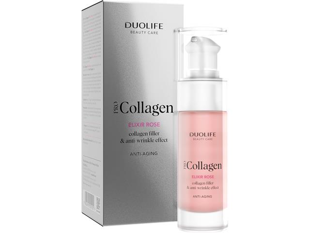 DUOLIFE BEAUTY CARE PRO COLLAGEN Elixir Rose Anti-Aging interakcje ulotka hydrat  30 ml