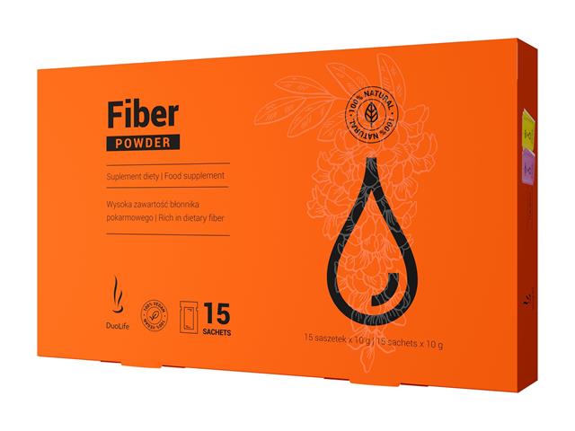 DUOLIFE Fiber Powder interakcje ulotka proszek - 15 sasz.