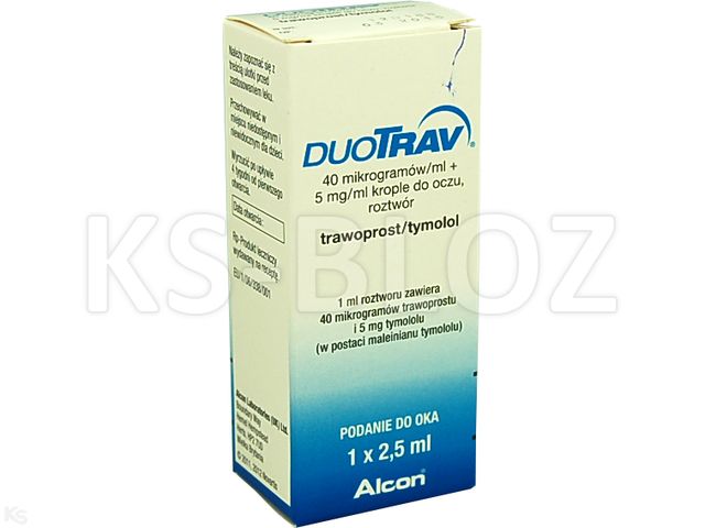 DuoTrav interakcje ulotka krople do oczu, roztwór (40mcg+5mg)/ml 1 but. po 2.5 ml